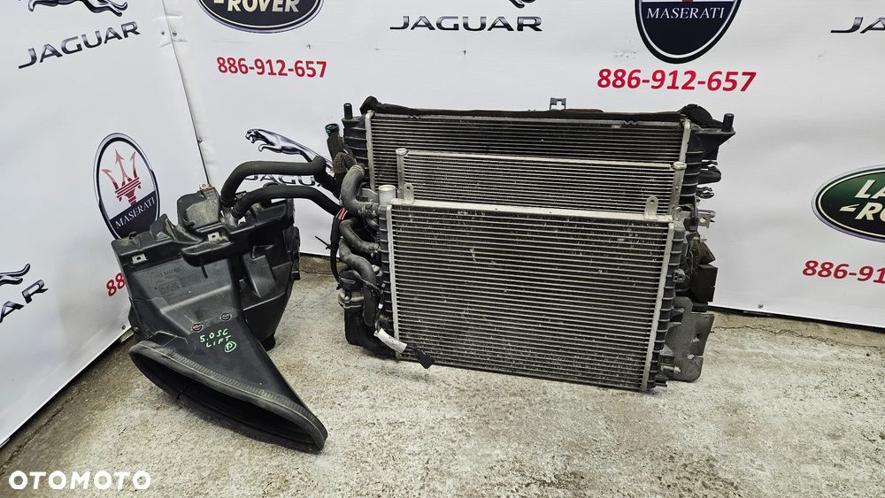 Jaguar XJ 351 LIFT 2015-2019  5.0 SC 508PS 510 KM Komplet chłodnic Chłodnica wody klimatyzacji Wentylator - 1