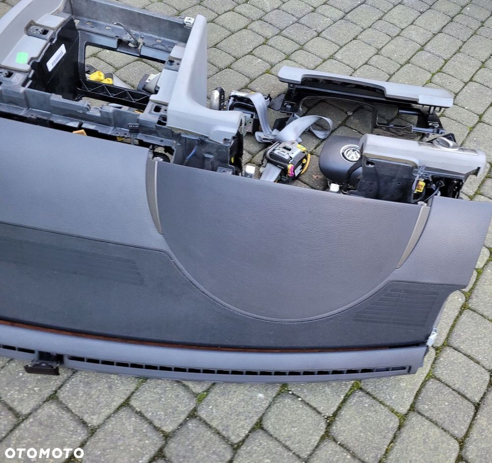 VW PHAETON II LIFT DESKA KONSOLA PODUSZKI PASY AIRBAG ORYGINAŁ 10-15R - 7