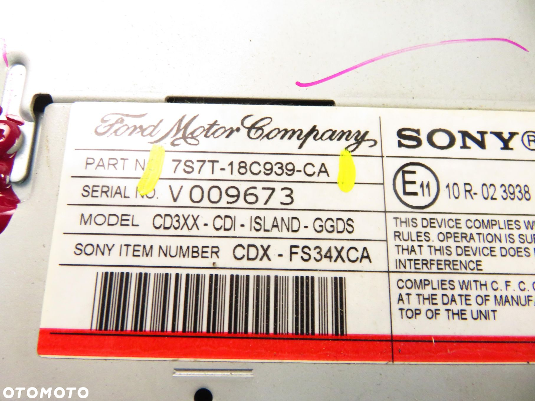 RADIO FORD S-MAX I (WA6) 7S7T18C939CA - 5