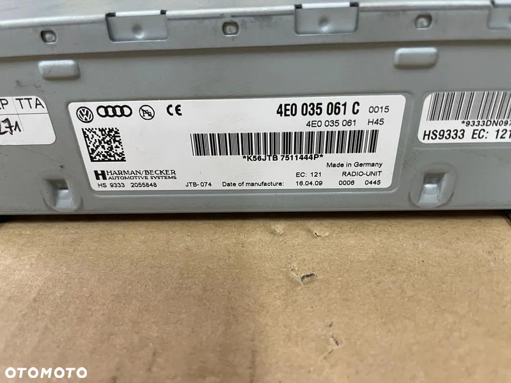 TUNER RADIOWY AUDI A8 D3 2LIFT 4E0035061C - 2