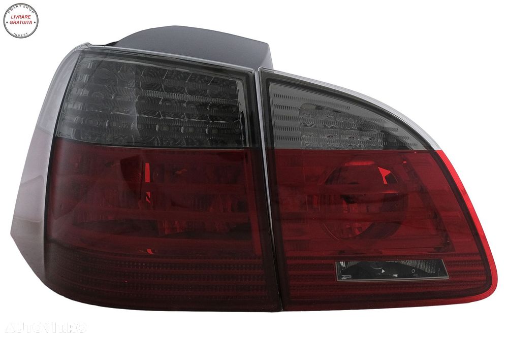 Stopuri LED BMW Seria 5 E61 Touring (2004-03.2007) Rosu Fumuriu- livrare gratuita - 3