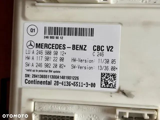 MODUŁ KOMFORTU SAM MERCEDES W246 A2469009012 A1179012200 A2469022002 - 2