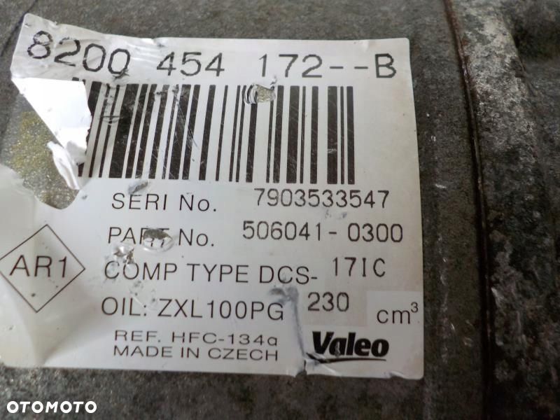 RENAULT TRAFIC 2.0 DCI SPRĘŻARKA POMPA KLIMATYZACJI 8200454172 B - 2