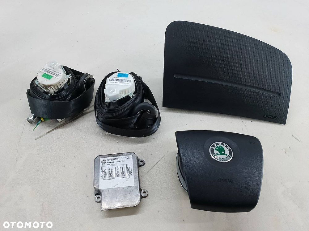 ZESTAW PODUSZEK AIRBAG, PASY SENSOR SKODA PRAKTIK 5J1880202 5J0880201D - 1