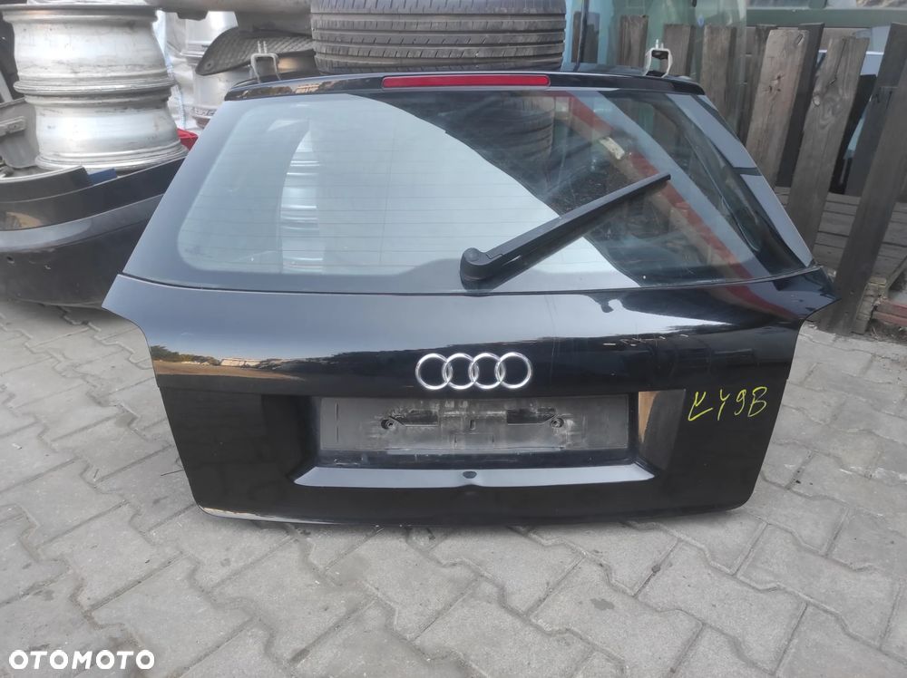 KLAPA BAGAŻNIKA SZYBA TYLNA AUDI A3 8P 3 DRZWI LY9B CZARNA WYSYŁKA !!! - 1