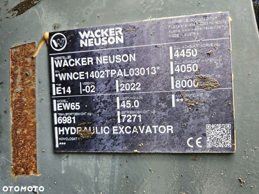 Wacker Neuson EW65 | 2022 | 2610 mth | KOPARKA KOŁOWA EW 65 100 - 29