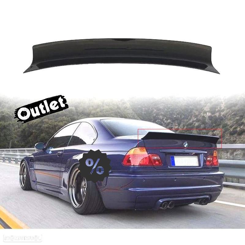 C012985C1 SPOILER BMW E46 COUPÉ 98-05 PRETO BRILHANTE DUCK TAIL - 1