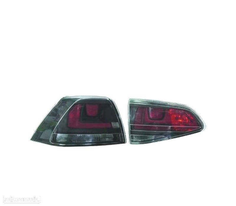 FAROLINS TRASEIROS VOLKSWAGEN VW GOLF 7 LIMOUSINE 12-17 FUNDO PRETO - 2