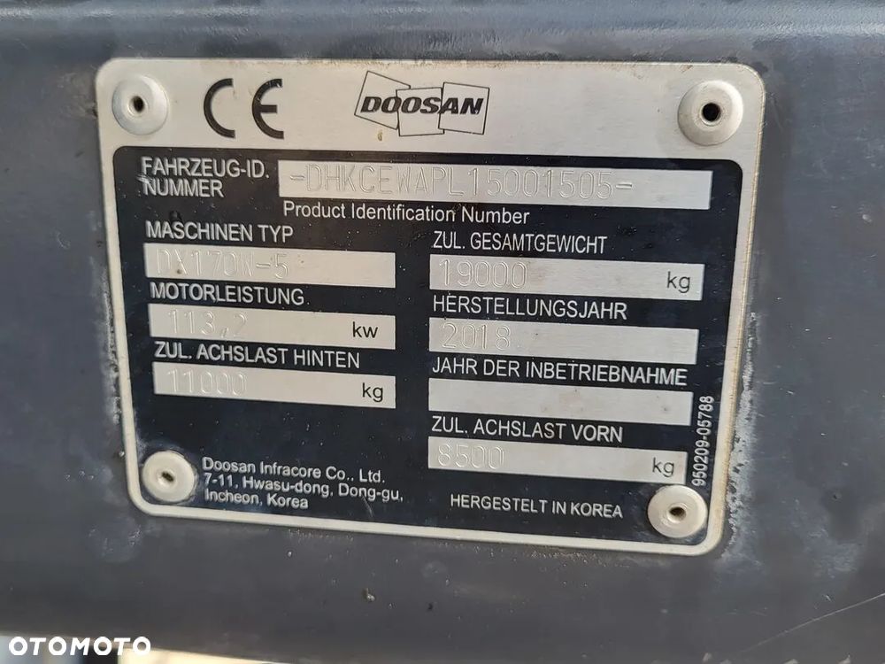 Doosan Dx170 - 6
