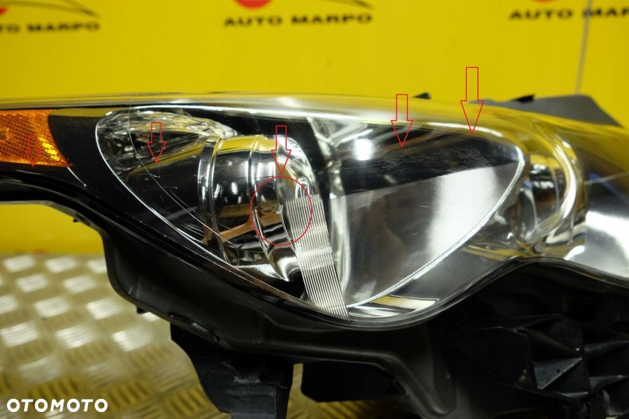 INFINITI FX FX35 2008- REFLEKTOR LAMPA XENON NIESKRĘTNY PRAWA USA - 6