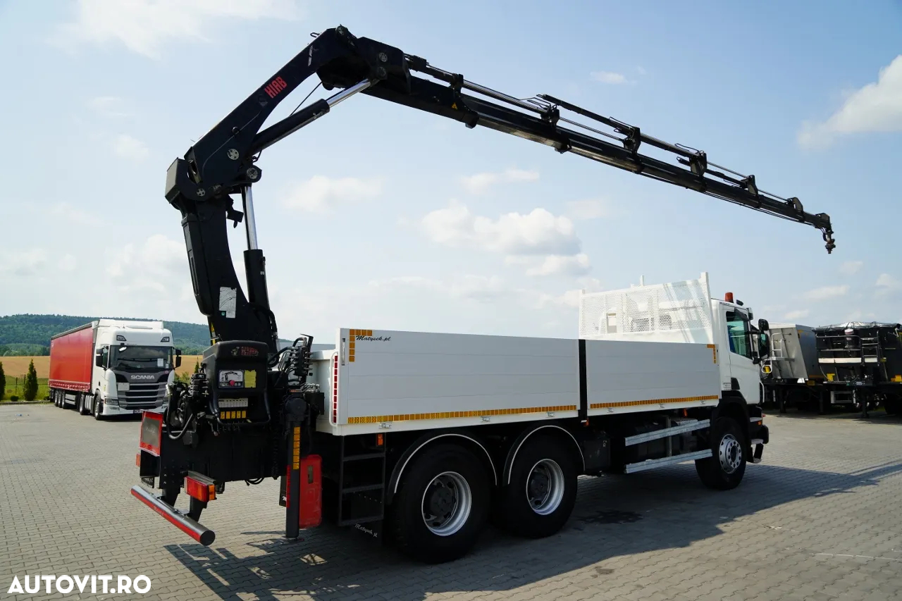 Scania P360 / 6X4 / LIVRARE 4.85 + HIAB 211 E-6 HIDUO / CAPACITATE DE RIDICARE 7100 KG / ATINGERE MAXIMĂ 16.5 M / RADIOCOMANDĂ - 7