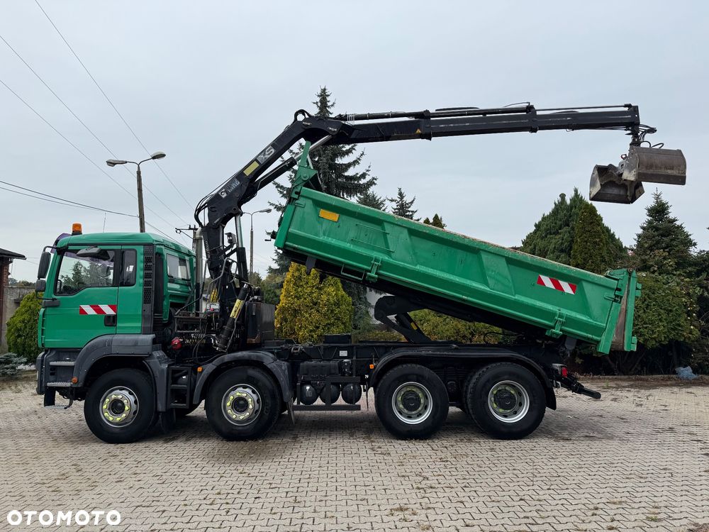 MAN TGA 35.400* 8x4* Dwustronny Wywrot+Bordmatic* Hiab 166 B-2 Duo* Rotator+ Łyżka* Zadbany* Z Francji - 6