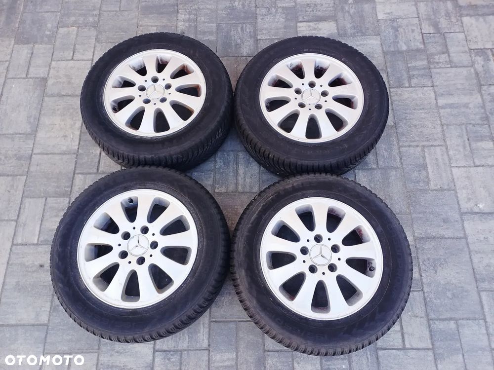 FELGI Z OPONAMI KOŁA ALUMINIOWE MERCEDES W169 R15 5X112 ET44 66,6 mm OPONY SEASONPROOF R15 195/65 WIELOSEZON NR17 - 1