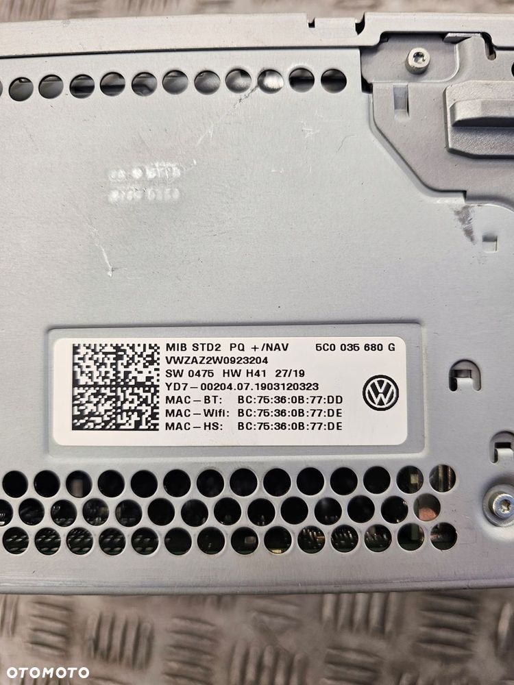 vw caddy iii radio nawigacja czytnik cd europa 5na919866 5c0035680g - 5