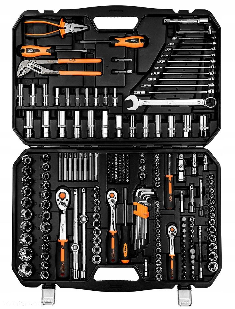 NEO 10-078 ZESTAW KLUCZE NASADOWE 1/2" 1/4" 3/8" TORX NASADKI WALIZKA 233el - 4