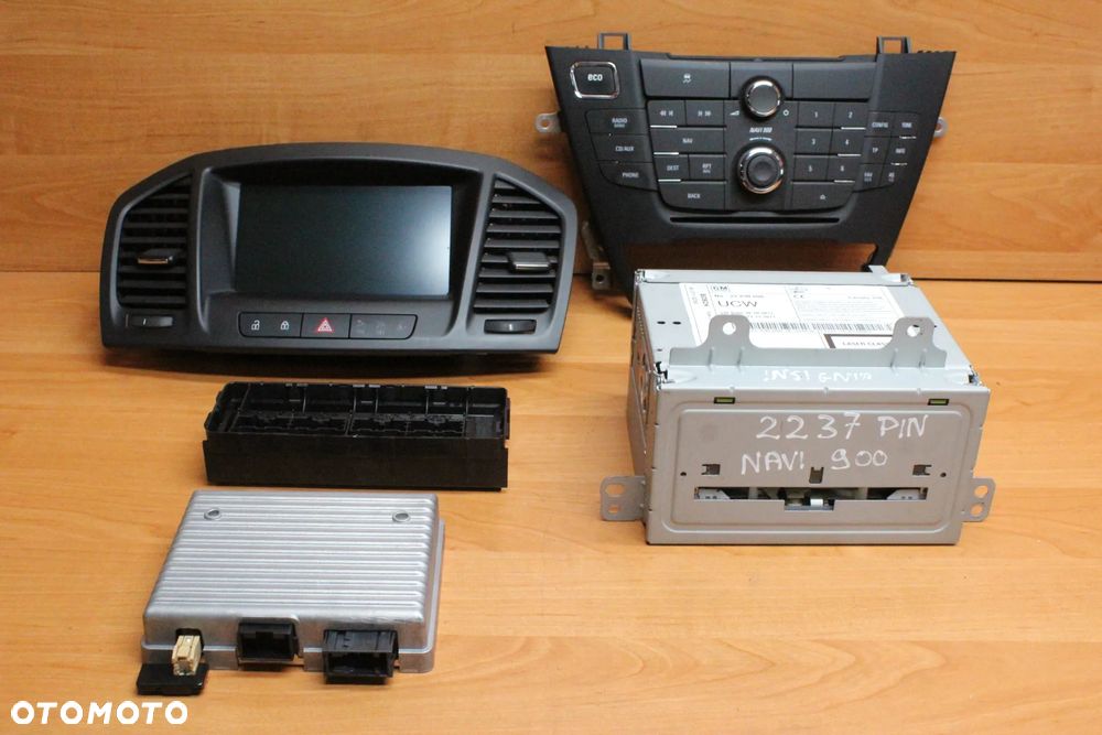 RADIO NAWIGACJA WYŚWIETLACZ KOLOROWA KOMPLET Z PINEM OPEL INSIGNIA A PRZED LIFT NAVI 900 ECO 22830698 - 1