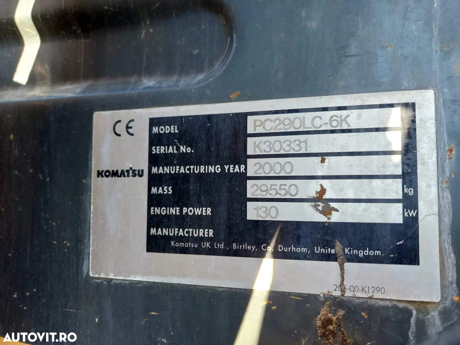 Komatsu PC 290 excavator pe senile - 4