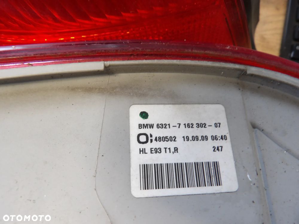BMW - E93 - CABRIO - LAMPY TYLNE - PRAWA/LEWA - CENA ZA 1 SZT - 7162301  7162302 - 4
