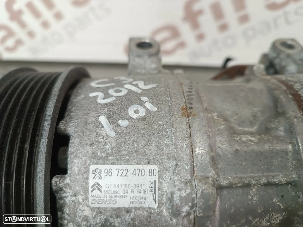 COMPRESSOR AC PEUGEOT 208 / CITROEN C3 II 1.0VTI 1.2VTI REF. 9672247080 447150-3941 - 4