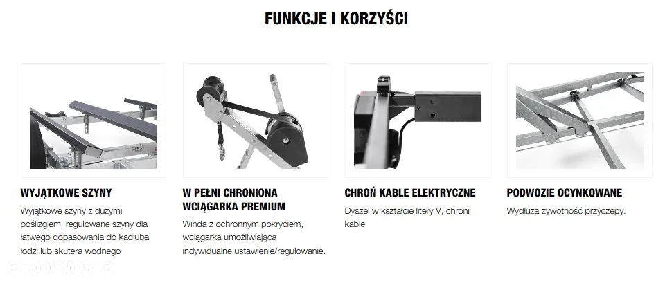Brenderup Przyczepa JET SKI koła ALU odchylane światła LED pod skuter wodny lekka - 10