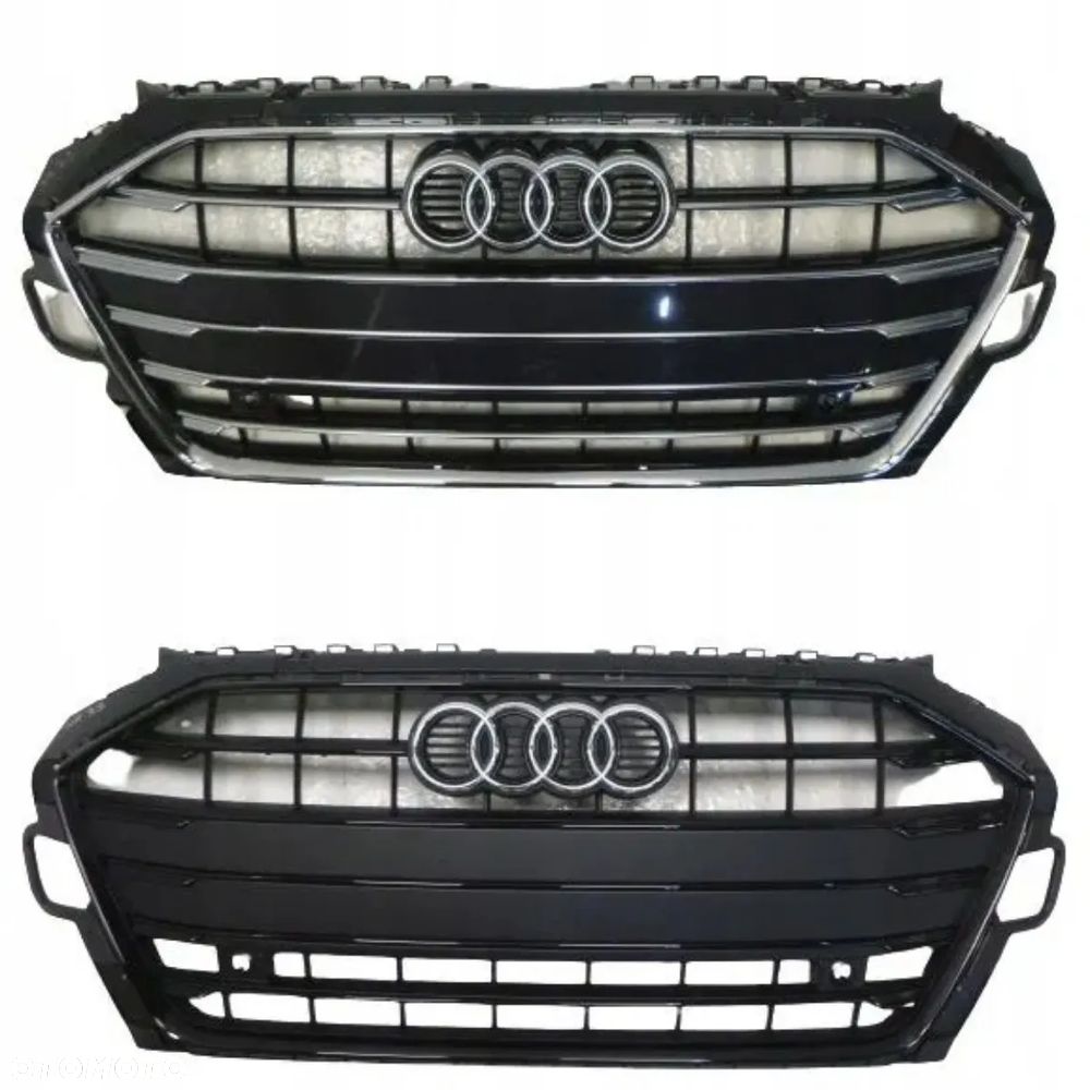 AUDI A4 B9 LIFT GRILL ATRAPA CHŁODNICY ZNACZEK CHROM / CZARNY PDC ORYGINAŁ - 1