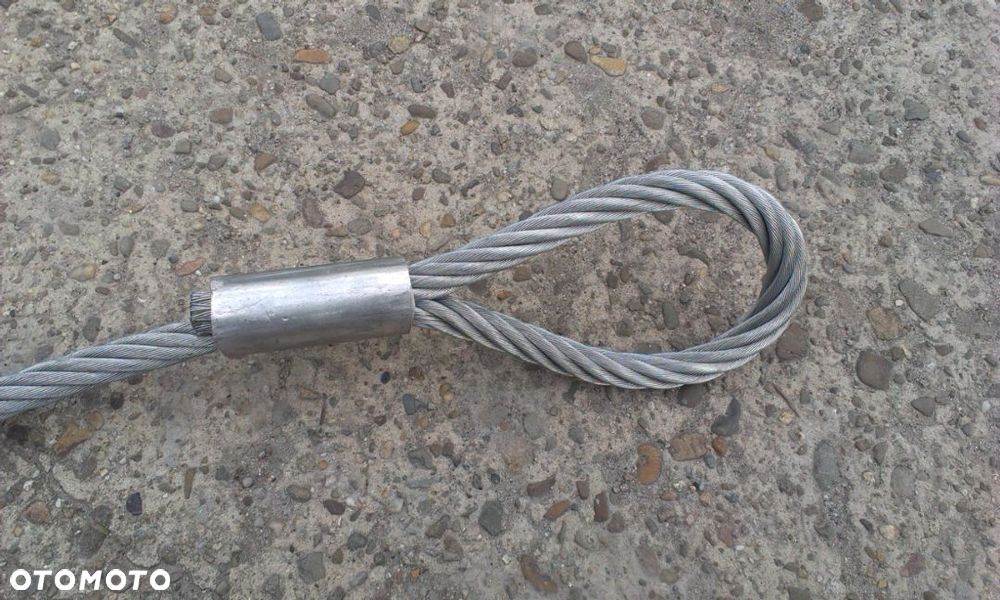 HOL Ciężarowy TIR - 5 metrów - STALOWA Lina Holownicza  BARDZO WYTRZYMAŁA 30 TON  Koparka Betoniarka - 8