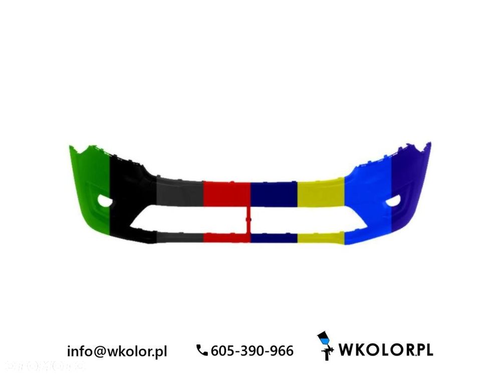 NOWY ZDERZAK FORD TRANSIT CONNECT NADWOZIE WIELKOPRZESTRZENNE 2019-2023 LAKIEROWANY W KOLOR - 1