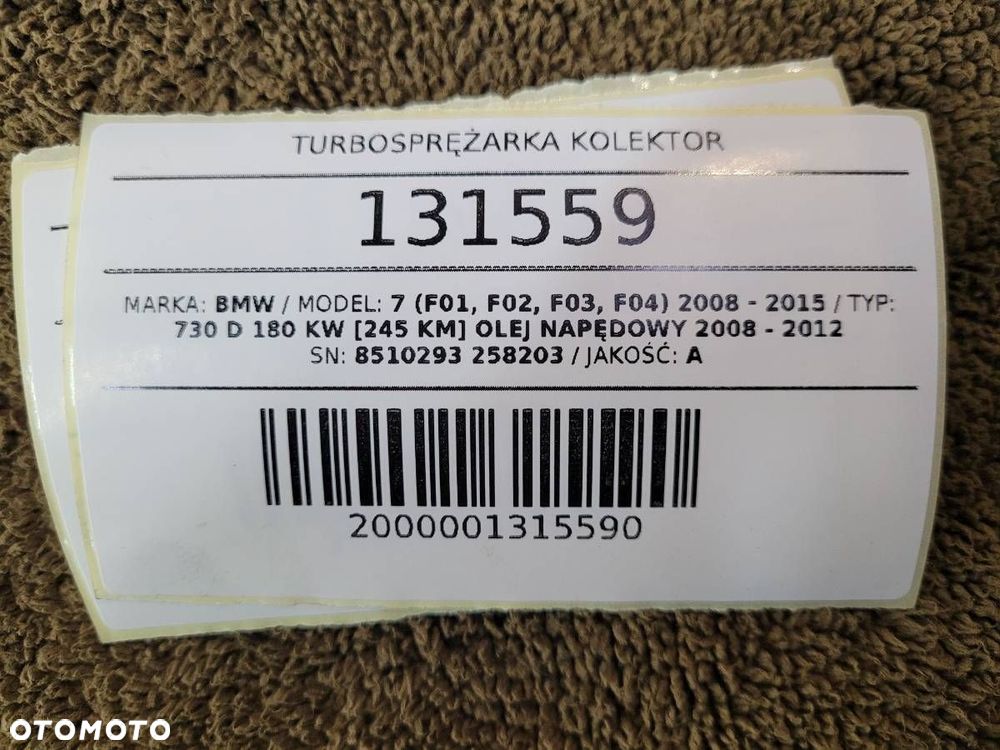 TURBOSPRĘŻARKA TURBINA BMW N57D30A 7799758G 07 F01 730D 245 - 14