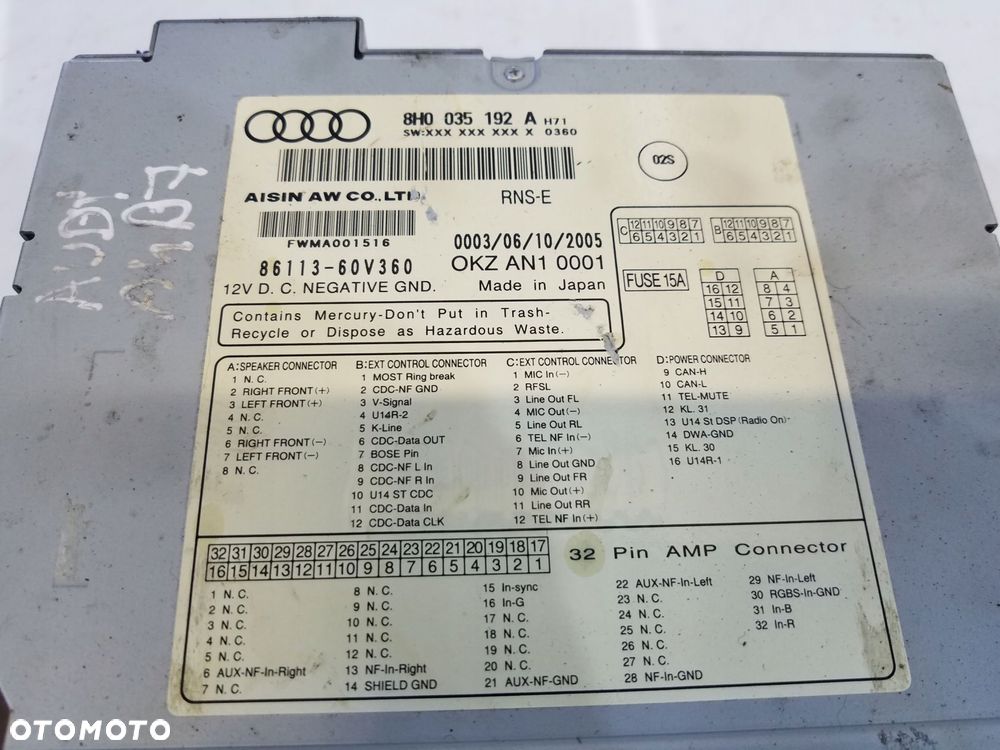 radio nawigacja audi a4 b7 8h0035192a - 4