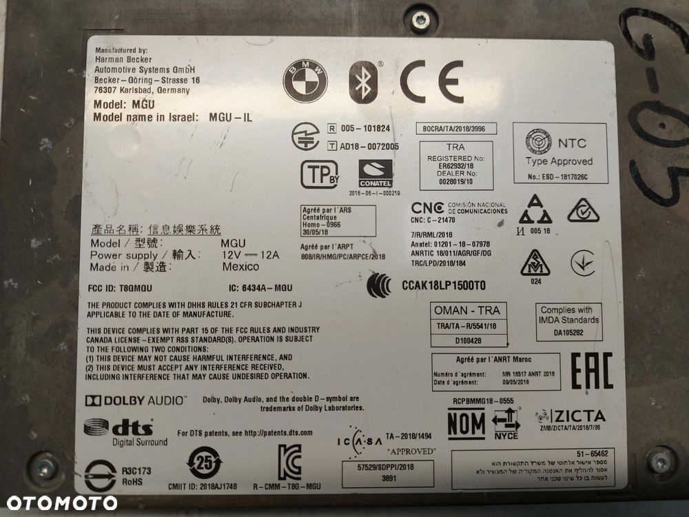 BMW G05 X5 Radio nawigacja navi 5A071E5 - 2