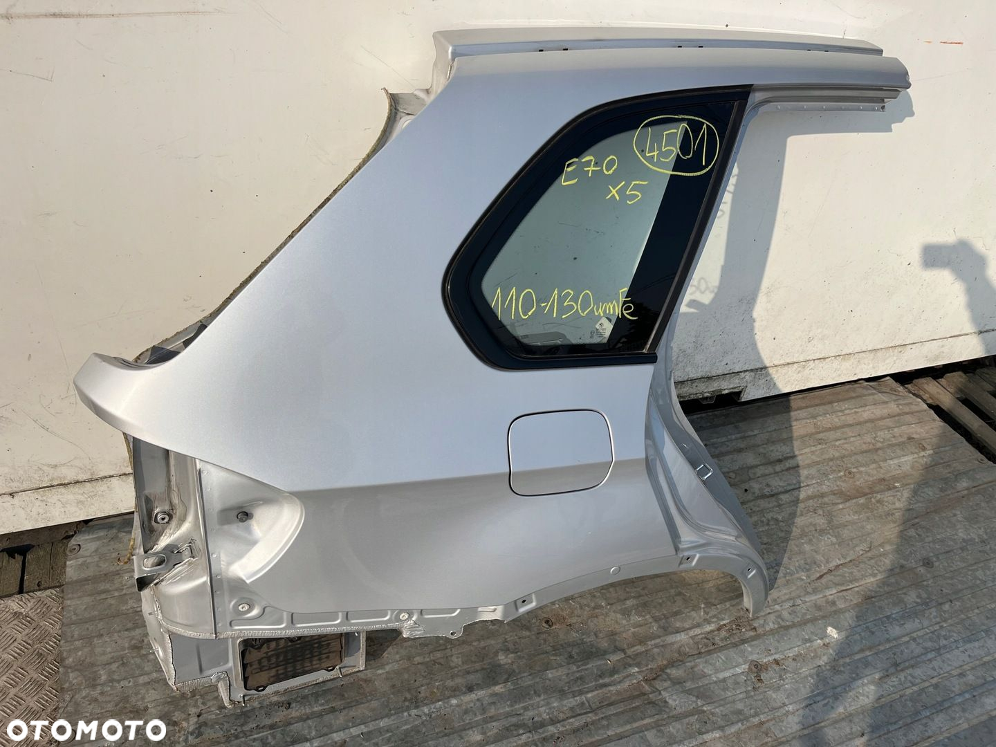 Blotnik cwiartka szyba prawy tyl BMW X5 E70 354/7 TITANSILBER ORG - 4
