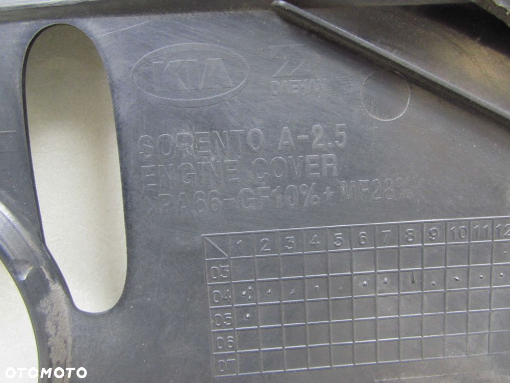 KIA SORENTO I 2.5 CRDI OSLONA POKRYWA SILNIKA GORNA - 6