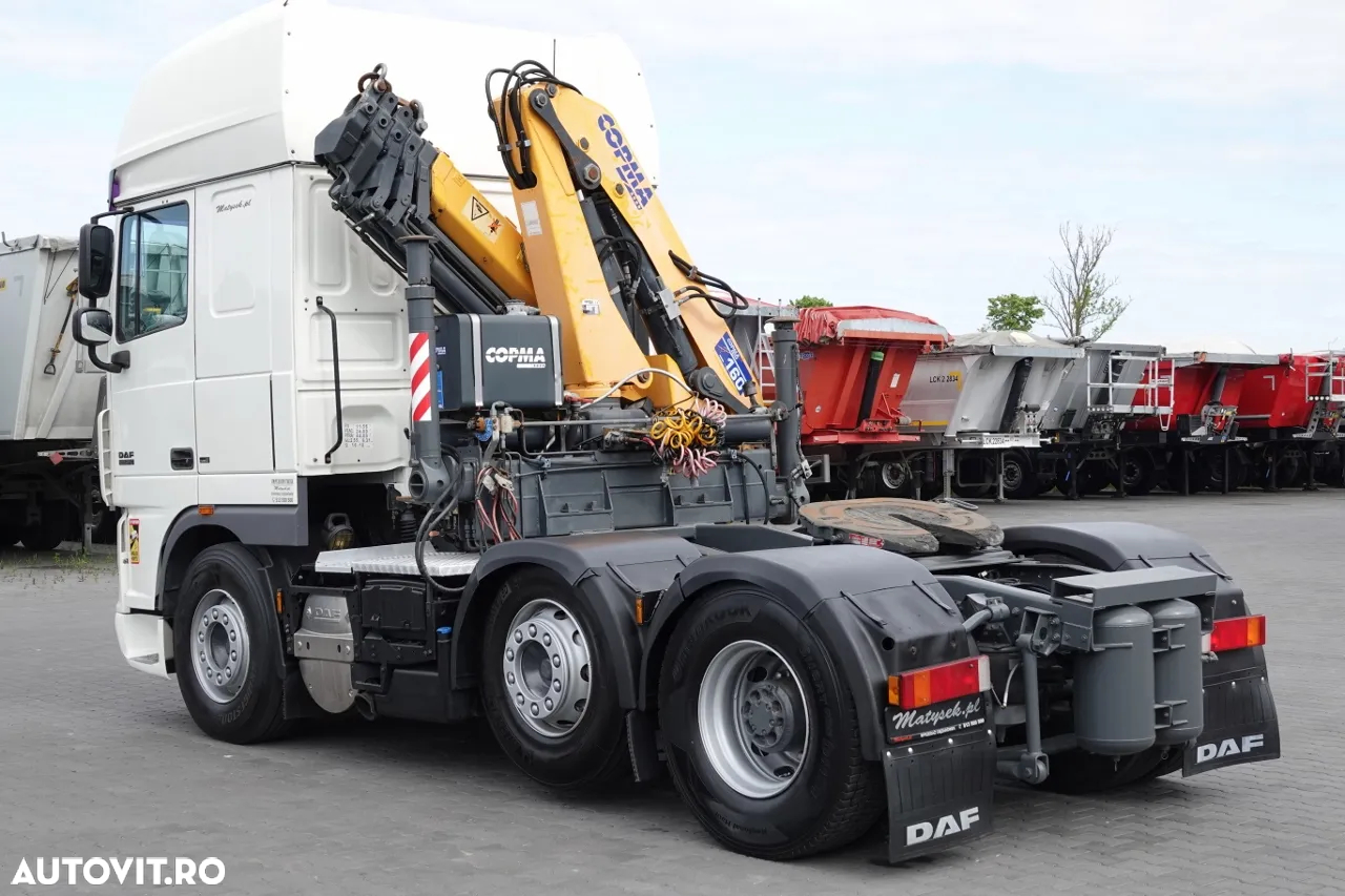 DAF XF 105.510 / TRACTOR IMPINGAT / + HDS COPMA 160.5 / EXTENSIUNE - 13 M / CAPACITATE DE RIDICAT - 7.040 KG / IMPORTAT - 9