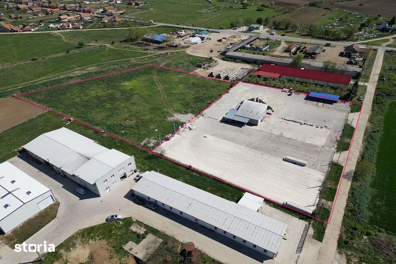 Teren industrial, betonat  si imprejmuit cu utilitati si vad comercial - Imagine principală: 3/5