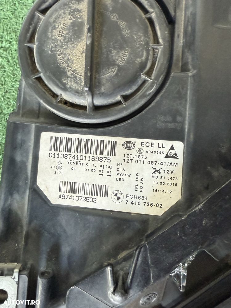 Far stanga Bmw seria 5 F10 F11 facelift lci bixenon bi xenon adaptiv - 5