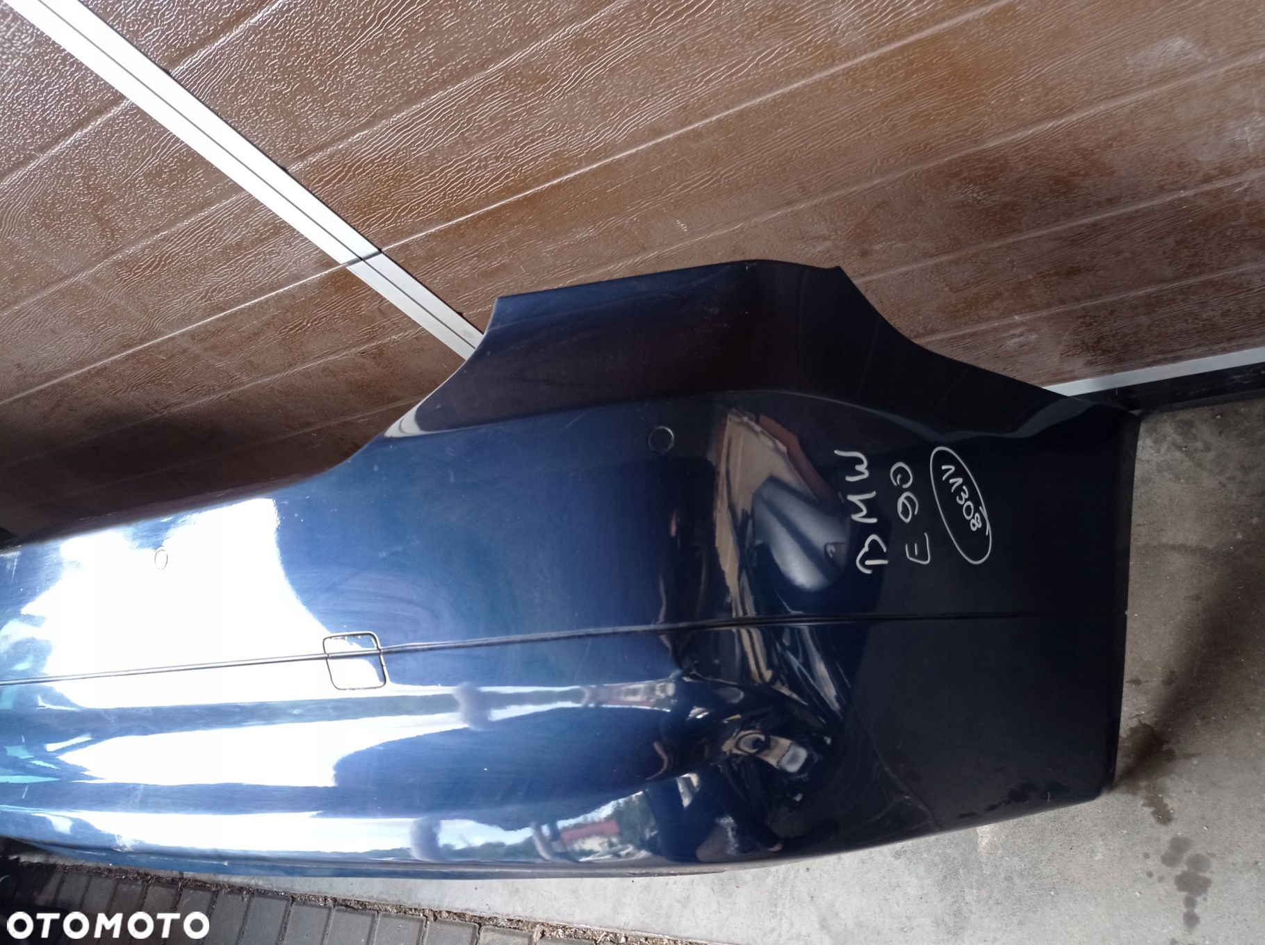 BMW E90 ZDERZAK TYŁ TYLNY MYSTICBLAU METALIC PDC - 6