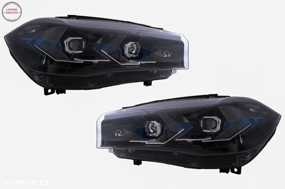 Faruri Full LED BMW X5 F15 (2013-2018) Conversie la G05 Design Negru- livrare gratuita - 1