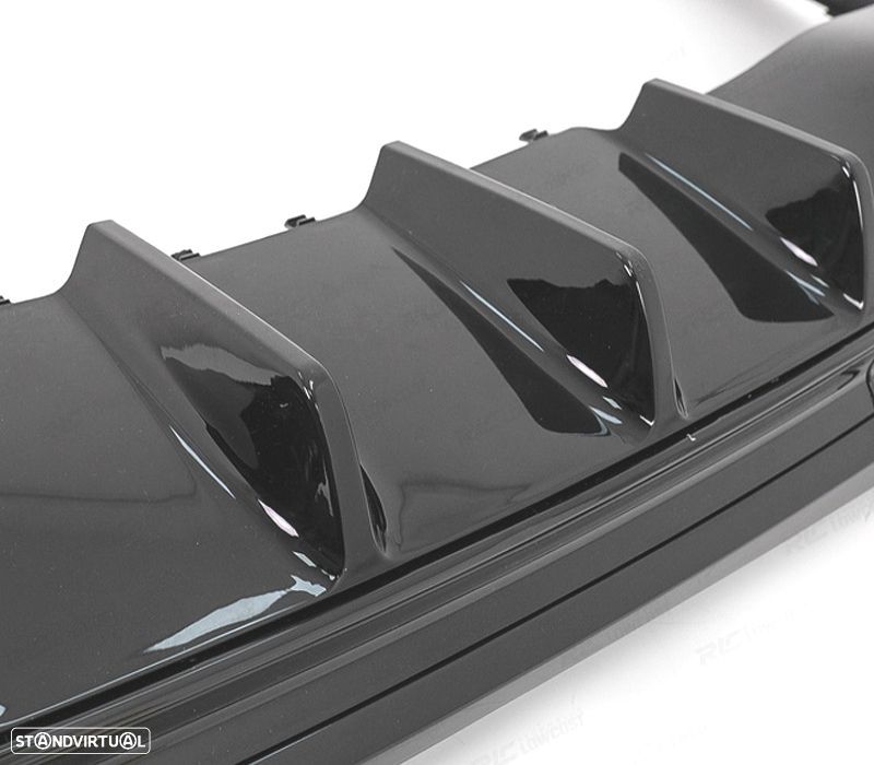 DIFUSOR MERCEDES W206 AMG 21- LOOK C43 + PONTEIRAS DE ESCAPE PRETAS - 4