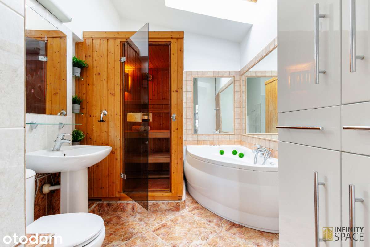 Dwupoziomowe 100m2 | Sauna | Kominek | Garaż