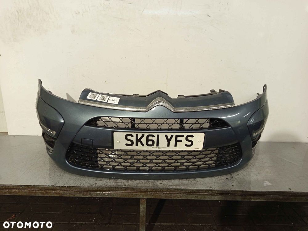 ^ ZDERZAK PRZÓD PRZEDNI DO CITROEN C4 PICASSO LIFT FL EZWD SZARY LED DRL HALOGENY - 1
