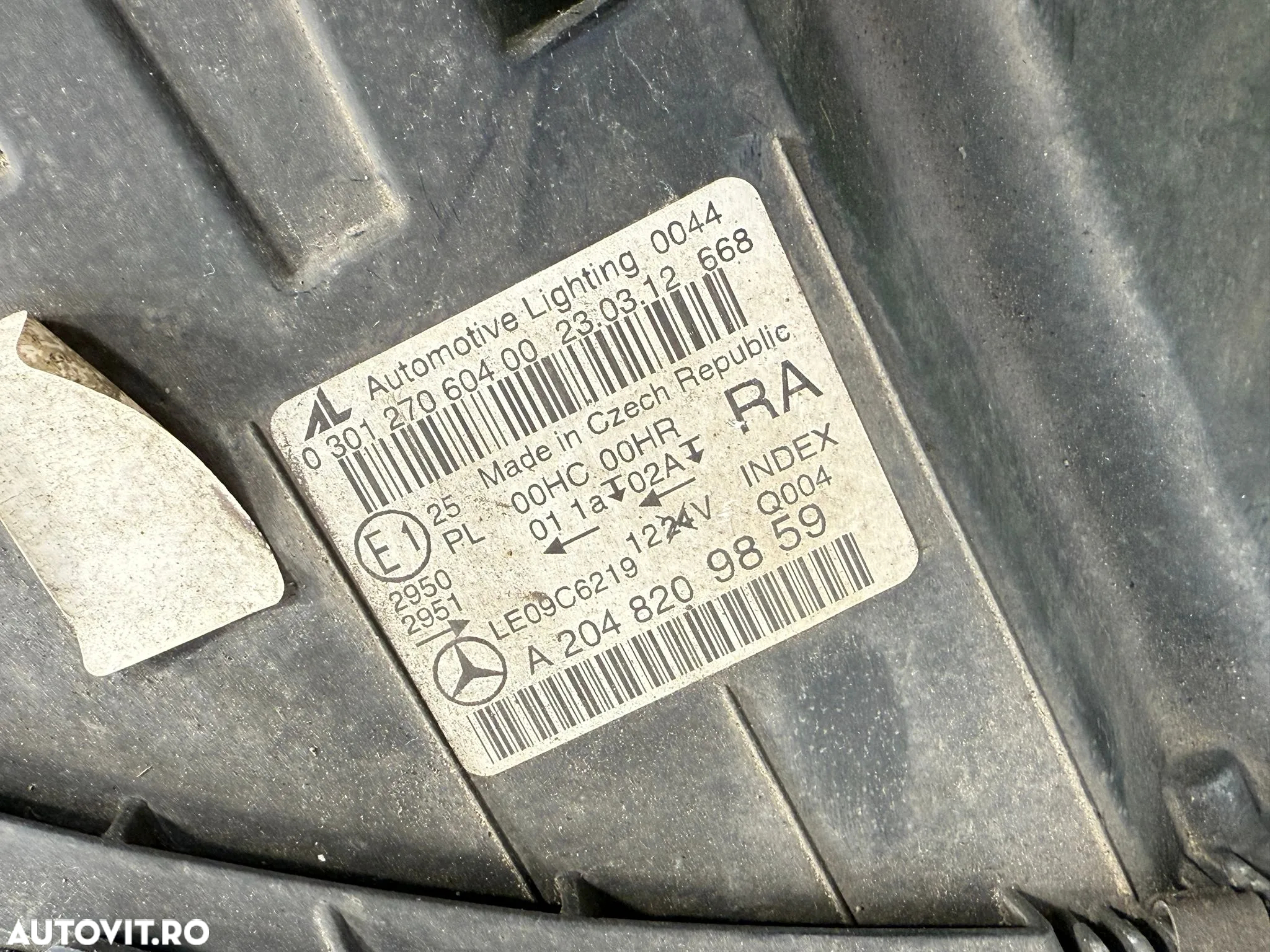FAR UK DREAPTA MERCEDES BENZ C220 2012 CDI 2.1 DIESEL C-Class W204 COD OEM A2048209859 030127060300 2007-2015 - 6