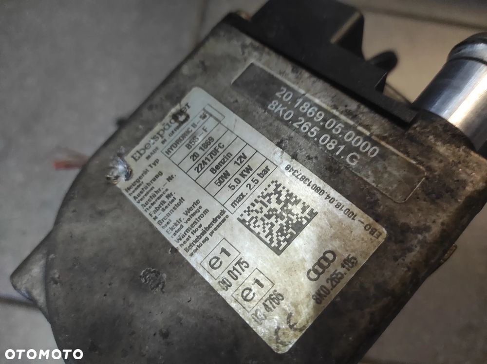 WEBASTO OGRZEWANIE POSTOJOWE PIEC 8K0265081G AUDI A4 B8 A5 8T Q5 8R SPRAWNE GWARANCJA WYSYŁKA !!!! - 2