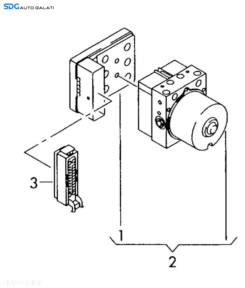 Unitate Modul Pompa ABS Seat Toledo 3 2005 - 2009 Cod 1K0614517CP 1K0907379BE [X4240] - 1