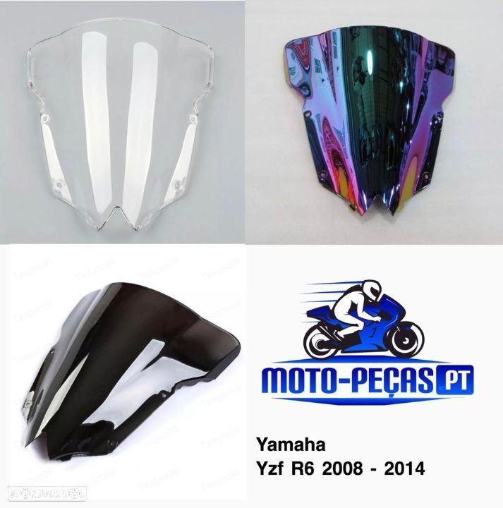 viseira nova  yamaha yzf R6 ano 2008 ate 2014  vidro bolha - 1