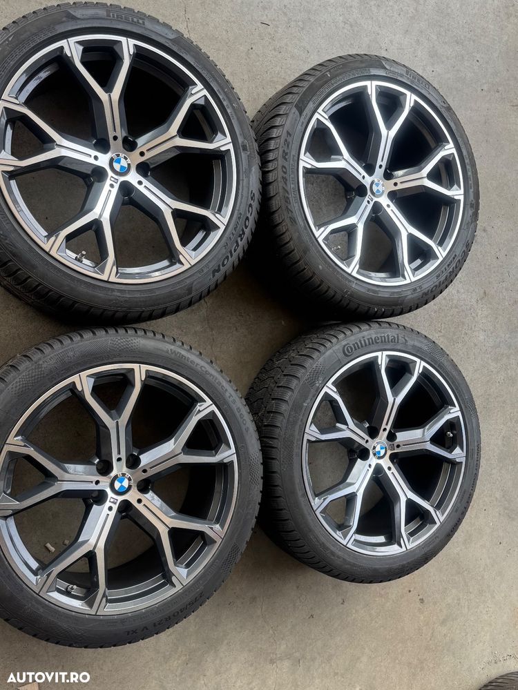 Vând jante originale BMW X5-X6 G05-G06 pe 21” cu anvelope de iarnă - 2