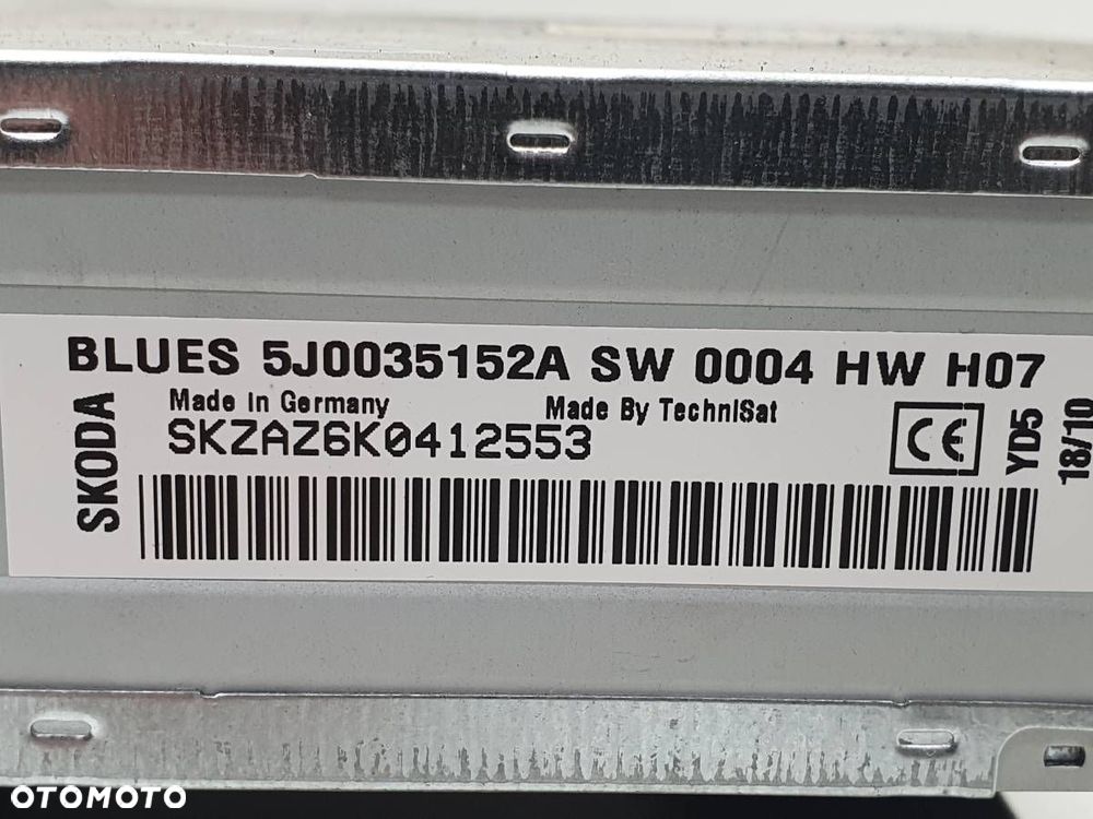 RADIO ODTWARZACZ 5J0035152A SKODA FABIA II ROOMSTER - 6