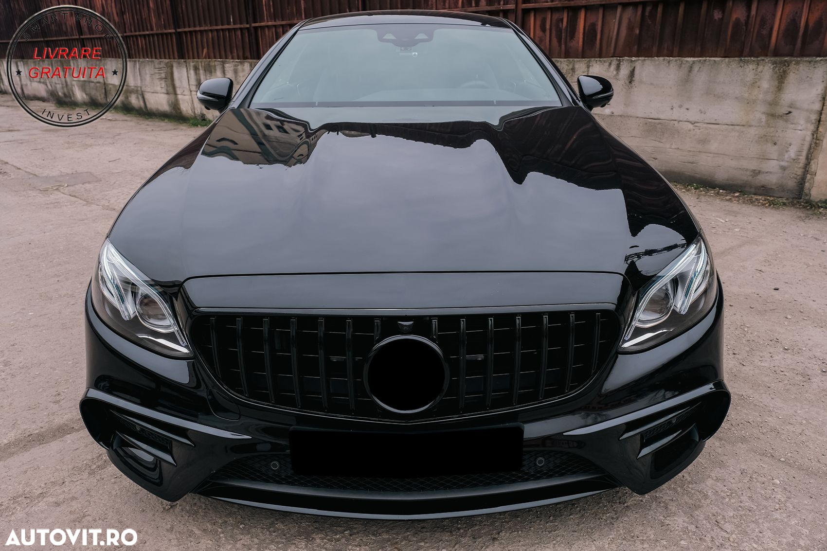 Prelungiri Bara Fata Mercedes E-Class W213 Sport Line E53 (2016-2020) Negru Lucios- livrare gratuita - 13