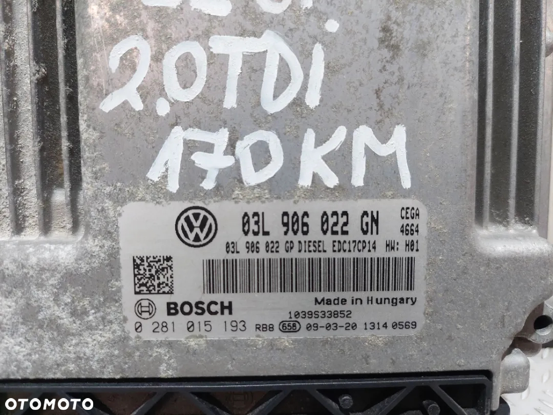 KOMPUTER STEROWNIK SILNIKA SEAT LEON II FR LIFT NR 03L906022GN - 2