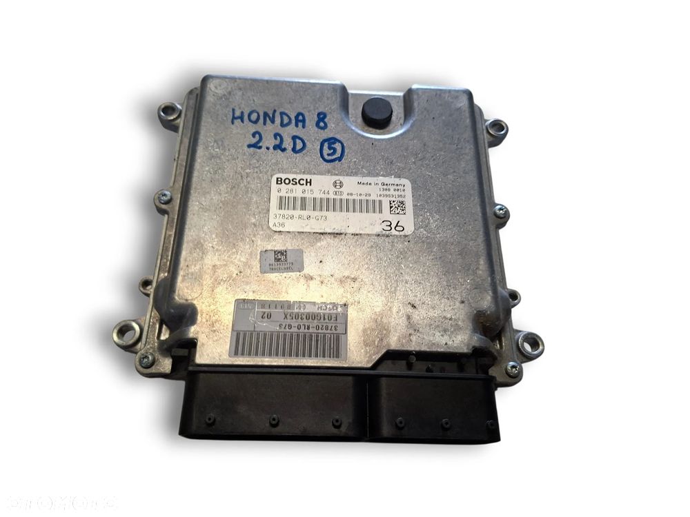 HONDA CIVIC VIII UFO 2.2 08r KOMPUTER STEROWNIK SILNIKA 0281015744 - 1