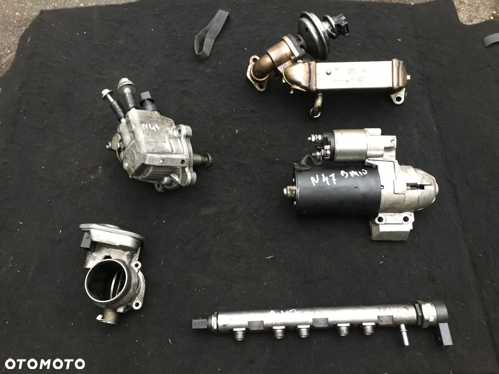 Części do silnika BMW 2.0D (N47) - Głowica, Rozrusznik, EGR, Przepustnica, Listwa wtryskowa, Pompa